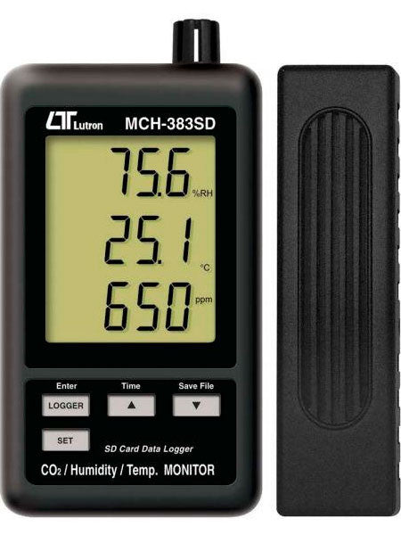 MCH-383SD, CO2/Gaisa mitrums/Temperatūra/SD karte/reāla laikā datu logeris