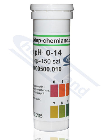 pH Indikatorpapīrs (lakmusa), pH noteikšanas teststrēmeles pH 1-14. Plast.kastē , 150gab